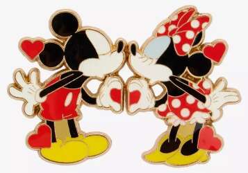 'BoxLunch - Disney - Mickey and Minnie Kissing 2 Pin Set - LFLY'