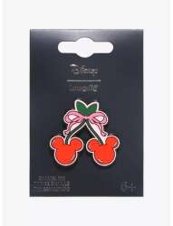 114521 - Loungefly Disney Mickey Mouse Cherries Enamel Pin - Loungefly alternate image
