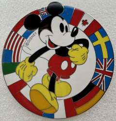 Mickey - Circle of Flags - White