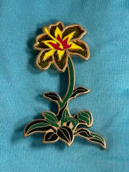 Tangled Magic Flower Stained Glass Fantasy Pin
