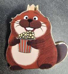 King George with popcorn