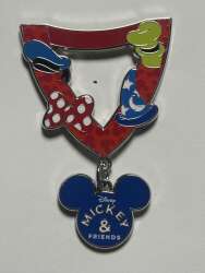 114977 - Pin Lanyard with Medallion Series - Mickey and friends alternate image
