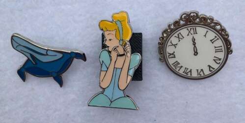 115114 - Bioworld - Bioworld Cinderella 3 Pin Set - Disney Licensed alternate image