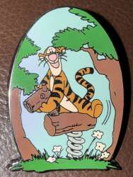Tigger on a Wooden Rocking Horse