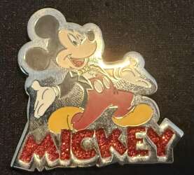 Mickey Mouse with Glitter Red Letters