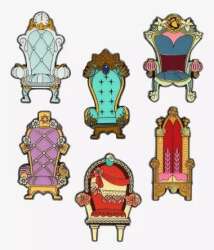 Princess Thrones Mystery Complete 6 Pin Hot Topic Set