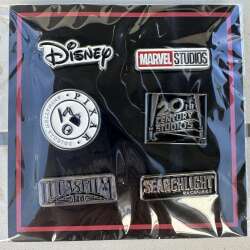 Disney, Marvel, Pixar, 20th Century, Lucasfilm, & Searchlight Studio Label Pins