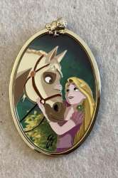 Rapunzel with horse Max.  Tangled oval. Big Sweetheart