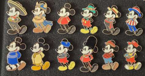 Mickey at World Showcase EPCOT - Complete Set