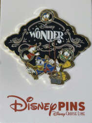 Disney Wonder Logo with Donald and Nephews