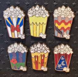 Magical Mystery Pins Series 28 - Character Popcorn Bucket - Complete Set