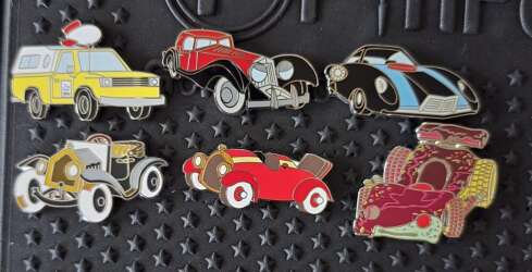 Magical Mystery Pins Series 22 - Character Cars - Complete Set