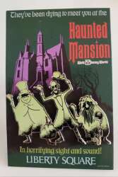 116981 - Pin on Attraction Poster Card - Hitchhiking Ghost on Paper Poster Card - Liberty Square Version - Walt Disney Imagineering alternate image