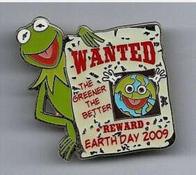 Earth Day 2009 Wanted Poster (Cast Member Exclusive) with Kermit