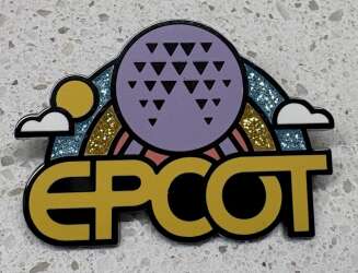 114226 - 2026 Park Icons - Epcot Icon 2026 Glitter Rainbow - Walt Disney World alternate image