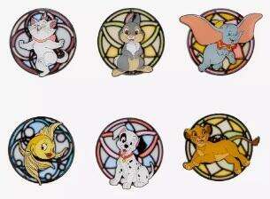 Hot Topic Animals Stained Glass Full 6 pin set