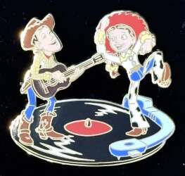 Woody and Jessie on a Record - Toy Story 2