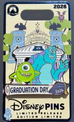 Sulley and Mike Wazowski Graduation Day 2026 Pin – Monsters University