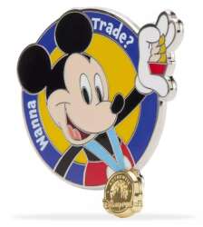 117212 - Pin Trading Medallions - Wanna Trade? Mickey alternate image