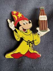 Mickey holding Coca-Cola