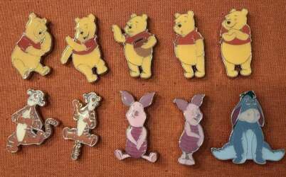 117282 - GoPinPro - Pooh & Friends Mystery Trading Pack - Complete Set 10 Pack - Disney Licensed alternate image