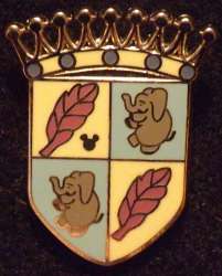 2012 Hidden Mickey - Fantasyland Icons - Dumbo Crest Shield - DLR