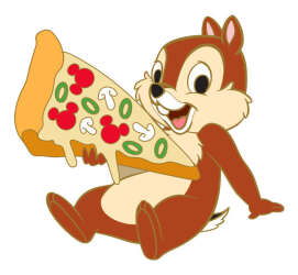 Chip with pizza