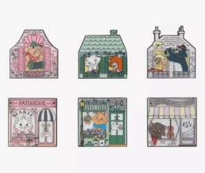 Aristocats Character Buildings Complete 6-pin set