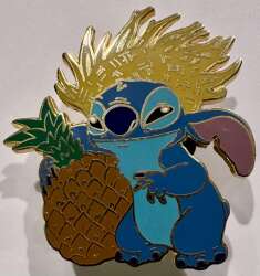 Stitch in Straw Hat with Pineapple