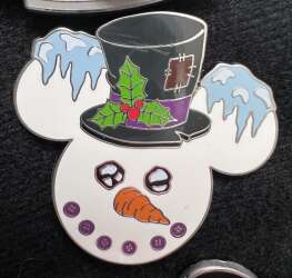 Mickey Mouse Head Snowman