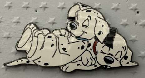 Dalmatian Puppies Sleeping Black