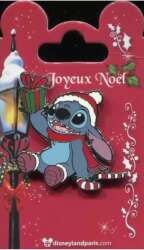 Stitch in Santa Hat with Present and Candy Cane