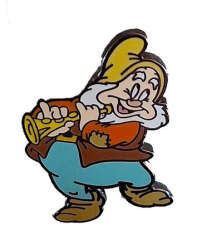 Happy Playing Horn and Smiling