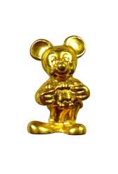 Gold 3D Lapel - Mickey Mouse