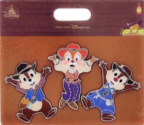118385 - Grizzly Gulch - Chip, Clarice and Dale Pin Set - Hong Kong Disneyland alternate image