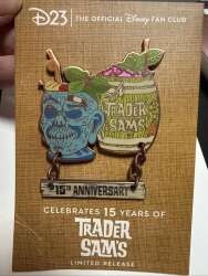 118449 - D23 - Celebrating 15 Years of Trader Sam’s Enchanted Tiki Bar - Trader Sam’s Enchanted Tiki Bar dangle - Disneyland Resort alternate image
