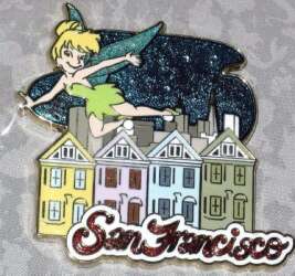 Tinker Bell flying over San Francisco