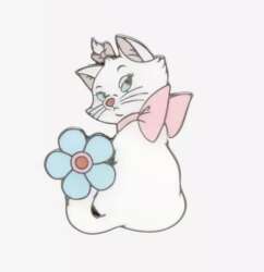 Marie with flower