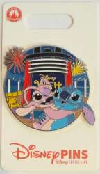 118562 - Disney Cruise Ship Fireworks Collection - Stitch & Angel watch the Fireworks on The Disney Wish - Disney Cruise Line alternate image