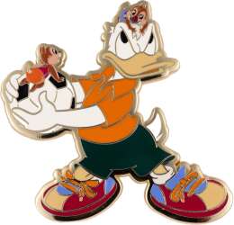 Donald with Chip and Dale Holding a Soccer Ball - PALM