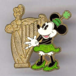 Minnie Playing the Irish Harp
