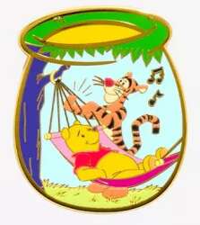 Pooh on Hammock with Tigger