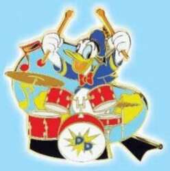 Donald Duck Playing Drums