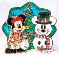 Christmas 2012 — Mickey and Snow Mouse with Tree