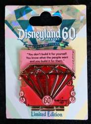 14969 - Disneyland 60th Celebration Diamond Countdown - Walt Disney - Anniversary - Red - Quote - Disneyland Resort alternate image