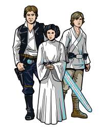 Han Solo, Princess Leia, Luke Skywalker Cluster