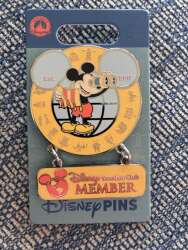 Mickey with binoculars DVC hanging sign