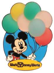 Mickey with Translucent Free-D Balloons (Walt Disney World)