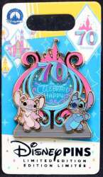 Angel & Stitch Disneyland 70th Celebration Sign