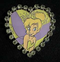Tinker Bell in green heart with green jewels and purple wings